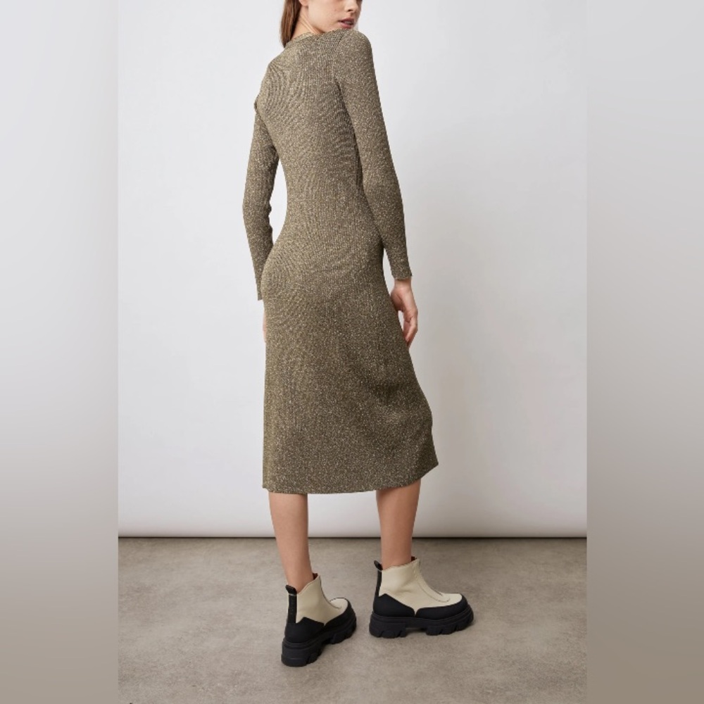 Rails Lorraine Dress In Gold Lurex Size M View 3
